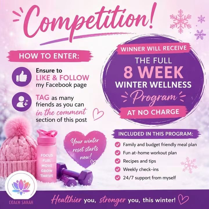 Coach Sarah 8-week wellness programme artwork
